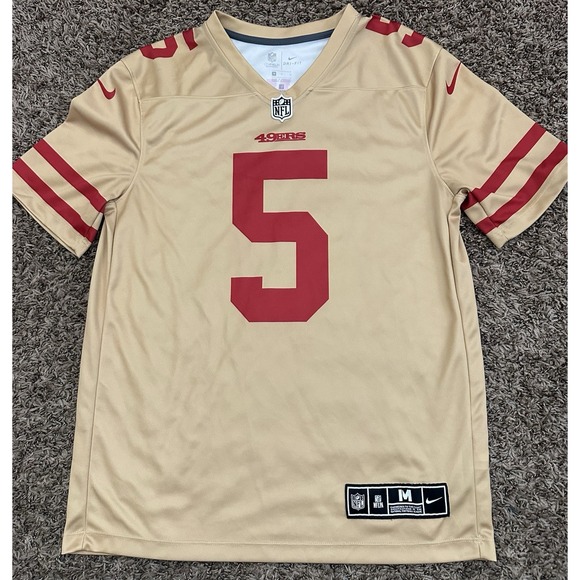 Nike Other - NFL On Field SF 49ers Trey Lance Adult Jersey Gold & Red Mens Size Medium